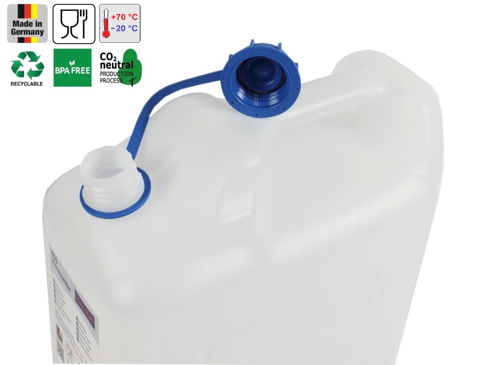Wasserkanister KLAR 12 Liter ECO inkl. Auslaufrohr